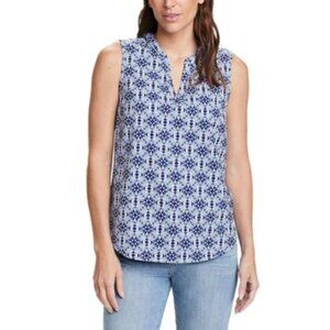 Eddie Bauer Escapelite Sleeveless Tank Top Womens Size 2XL Blue Aztec Travel